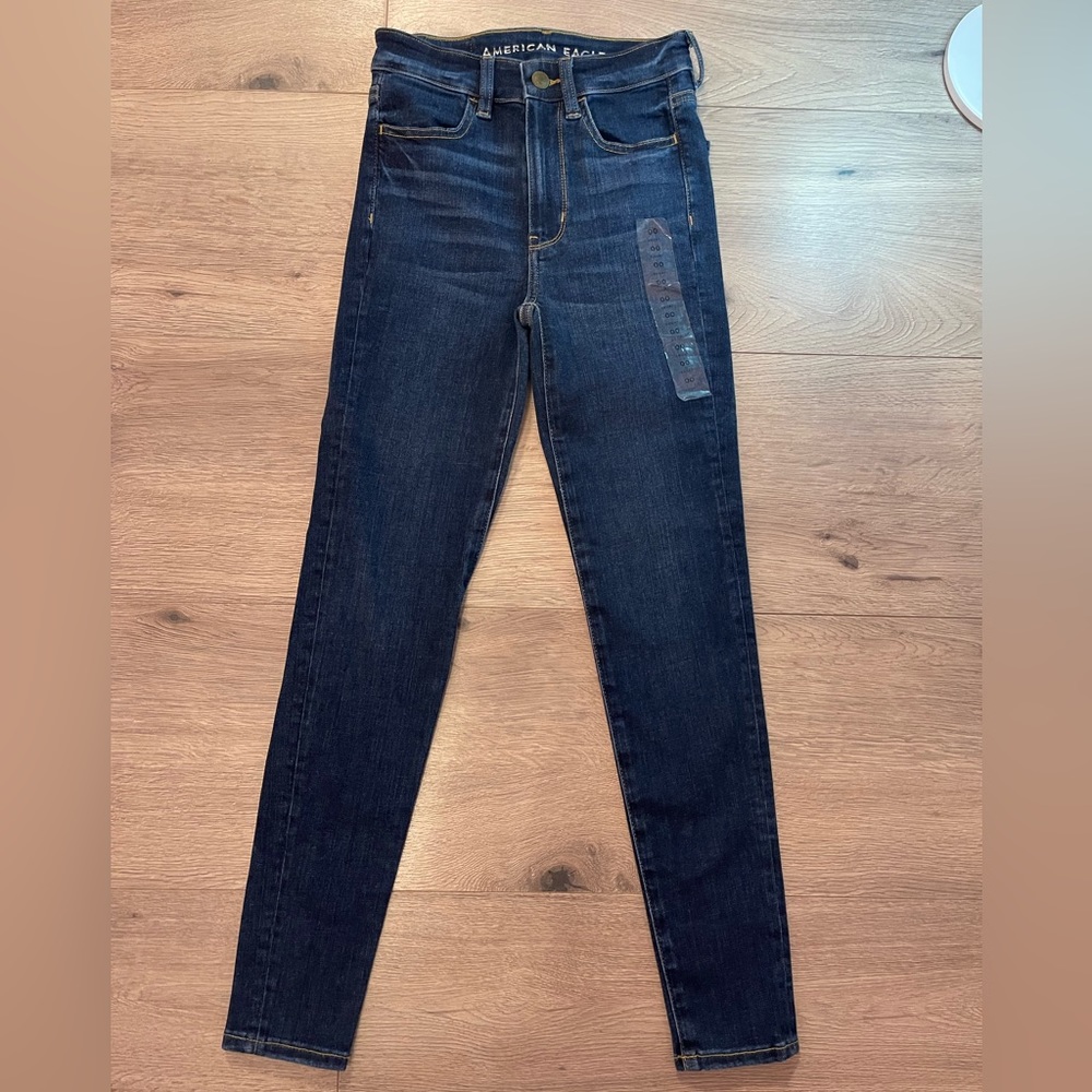 American eagle dark jeans.